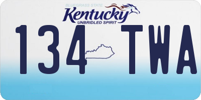 KY license plate 134TWA