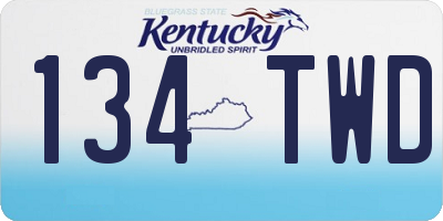 KY license plate 134TWD