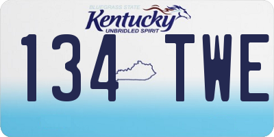 KY license plate 134TWE