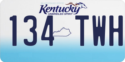 KY license plate 134TWH