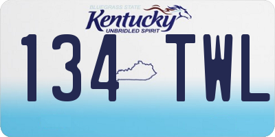 KY license plate 134TWL