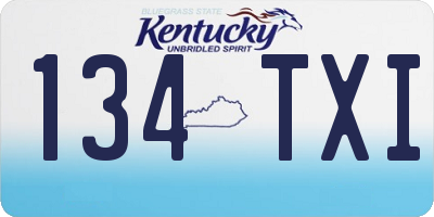 KY license plate 134TXI