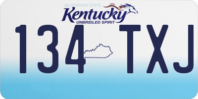 KY license plate 134TXJ