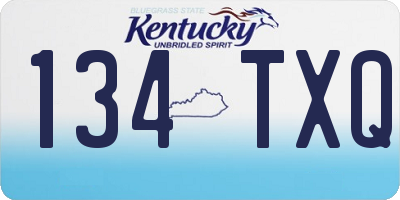KY license plate 134TXQ