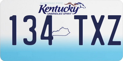 KY license plate 134TXZ