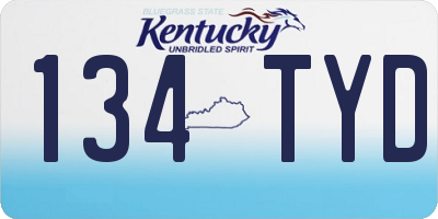 KY license plate 134TYD