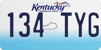 KY license plate 134TYG