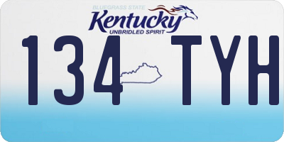 KY license plate 134TYH