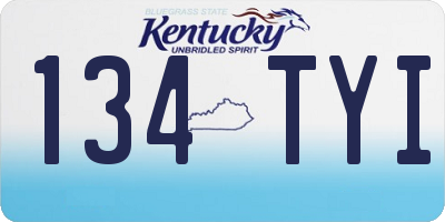 KY license plate 134TYI