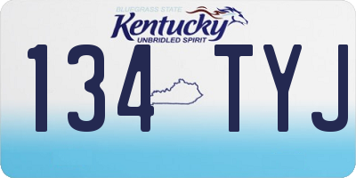 KY license plate 134TYJ
