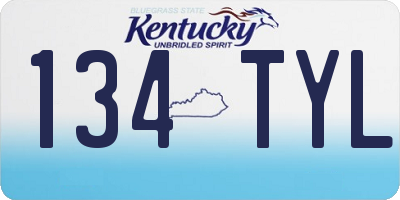 KY license plate 134TYL