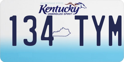 KY license plate 134TYM