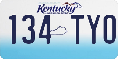 KY license plate 134TYO