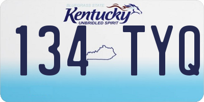 KY license plate 134TYQ
