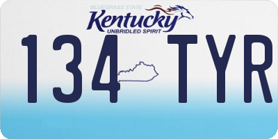KY license plate 134TYR