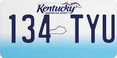KY license plate 134TYU