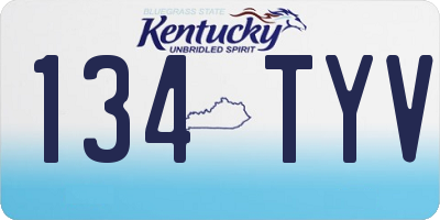 KY license plate 134TYV
