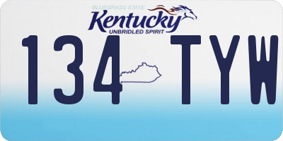 KY license plate 134TYW
