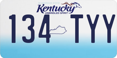 KY license plate 134TYY