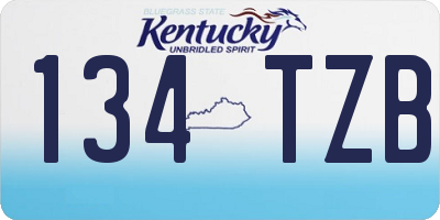 KY license plate 134TZB