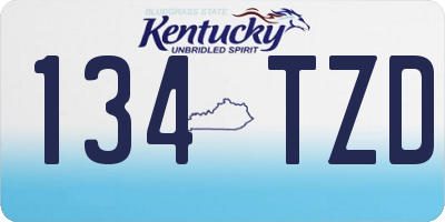 KY license plate 134TZD