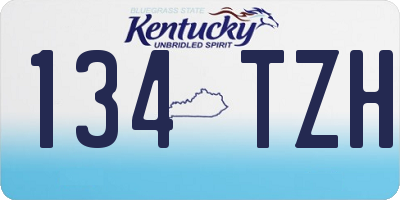 KY license plate 134TZH