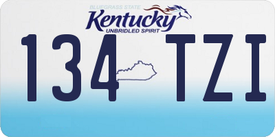 KY license plate 134TZI