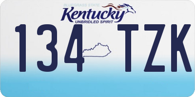 KY license plate 134TZK