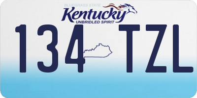 KY license plate 134TZL