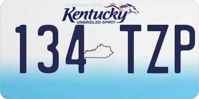 KY license plate 134TZP