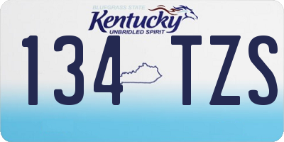 KY license plate 134TZS