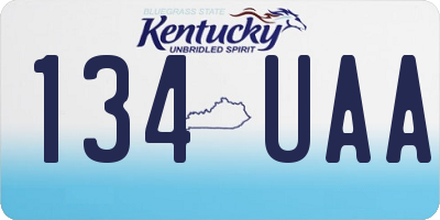 KY license plate 134UAA