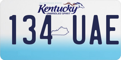 KY license plate 134UAE