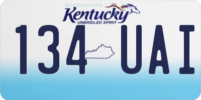 KY license plate 134UAI