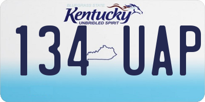 KY license plate 134UAP
