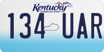 KY license plate 134UAR