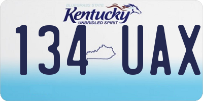 KY license plate 134UAX