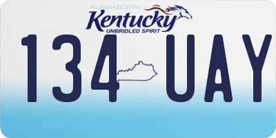 KY license plate 134UAY