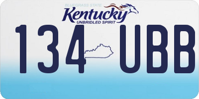 KY license plate 134UBB