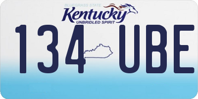 KY license plate 134UBE