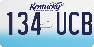 KY license plate 134UCB