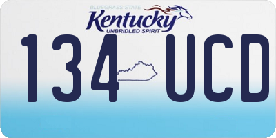 KY license plate 134UCD