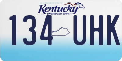 KY license plate 134UHK