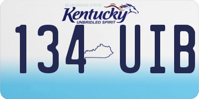 KY license plate 134UIB