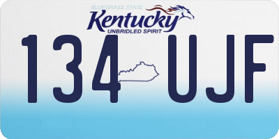 KY license plate 134UJF