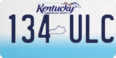 KY license plate 134ULC