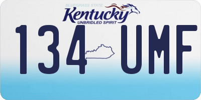 KY license plate 134UMF
