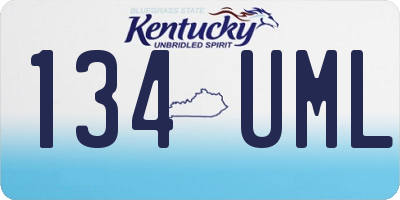 KY license plate 134UML