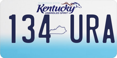 KY license plate 134URA