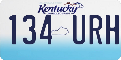 KY license plate 134URH